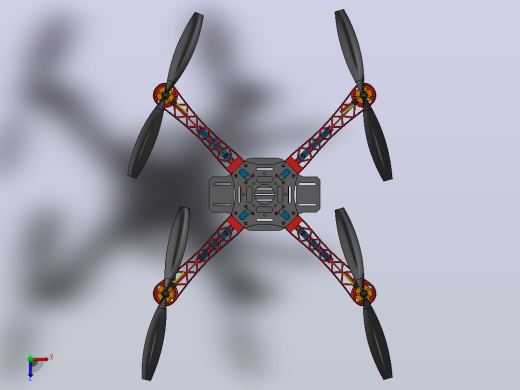 无人机的3D模型俯视缩略图