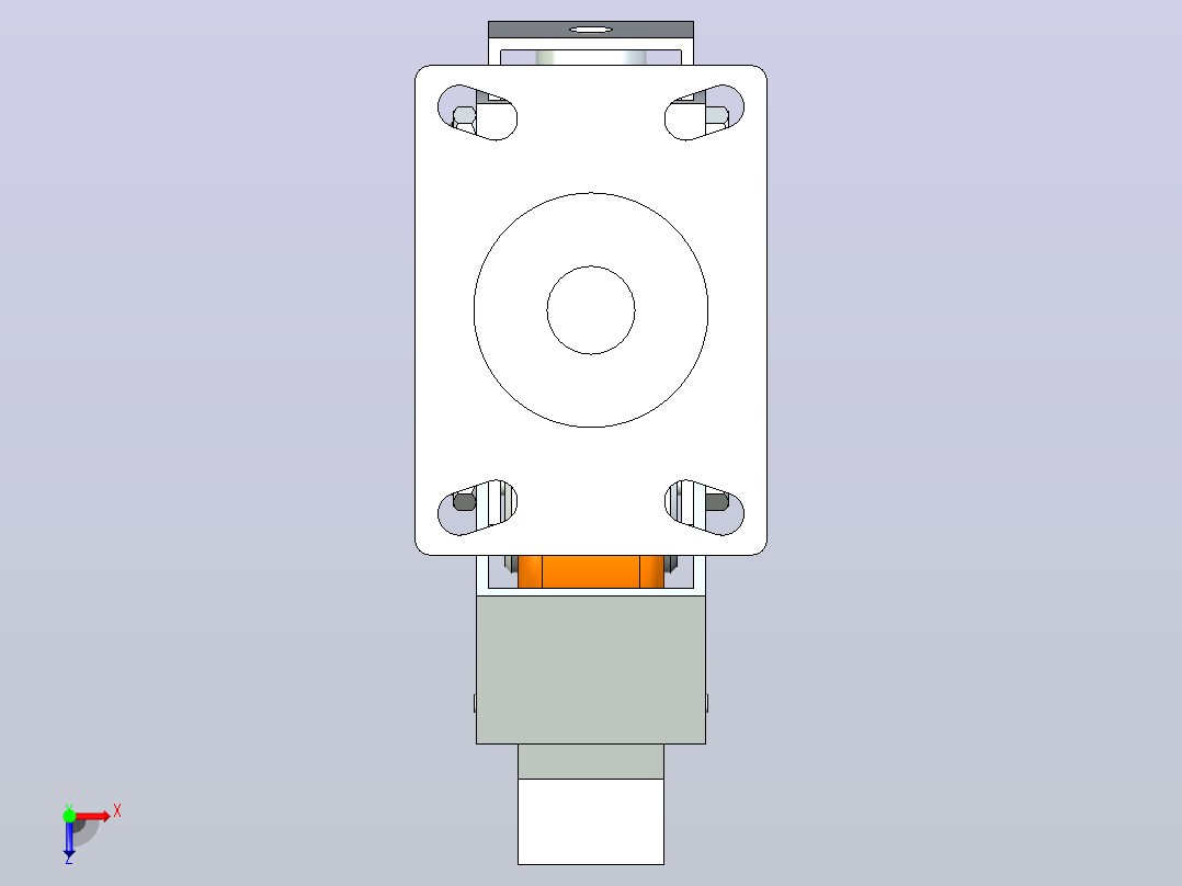 脚轮CFP12-D125-UR俯视图