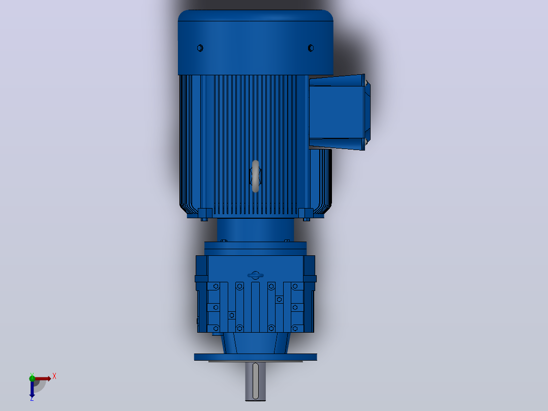 RF87法兰轴伸式安装斜齿轮减速机RF87-Y18.5-4P-180M-M1-0°-Φ300俯视图