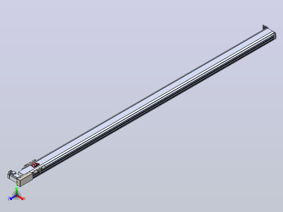 皮带直线轴半封闭可选导轨TPA-HNB-120D-110-L2650-MR-Y-P40-N3主视图