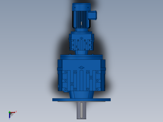 RF137R77法兰轴伸式组合型斜齿轮减速机RF137R77-Y0.75-4P-80-M1-0°-Φ550俯视缩略图