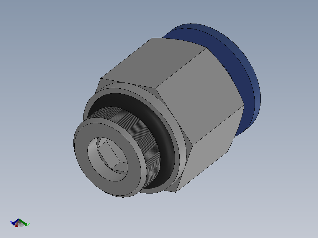 IPC-G 螺纹直通-G螺纹_IPC14-G03主视图
