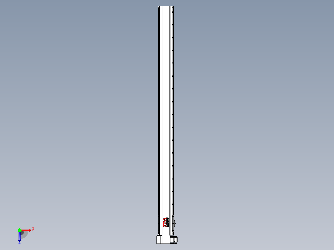 皮带直线轴半封闭可选导轨TPA-HNB-120D-110-L1550-LP-C-P40-N3俯视图