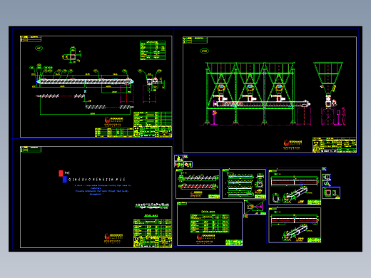 C-603螺杆输送机全套图纸