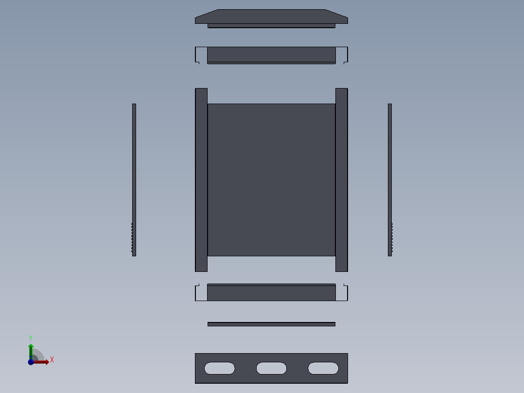 机箱内含图纸电控箱含特征前视图