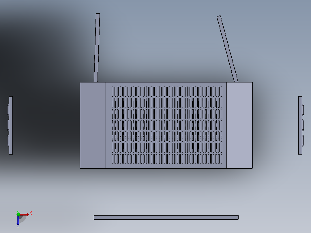 机箱内含图纸电控箱含特征俯视图