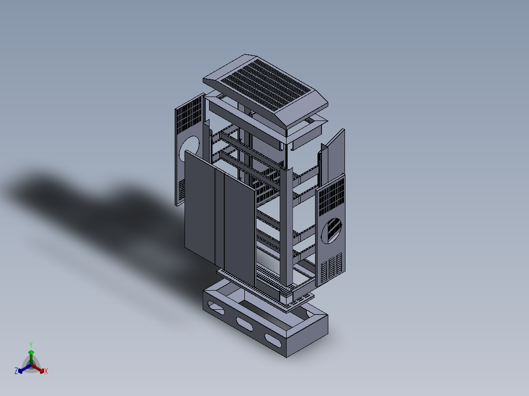 机箱内含图纸电控箱含特征正等轴测图