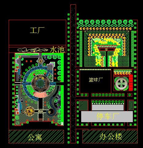 XS093-工业区厂房区规划绿化CAD平面图146套缩略图