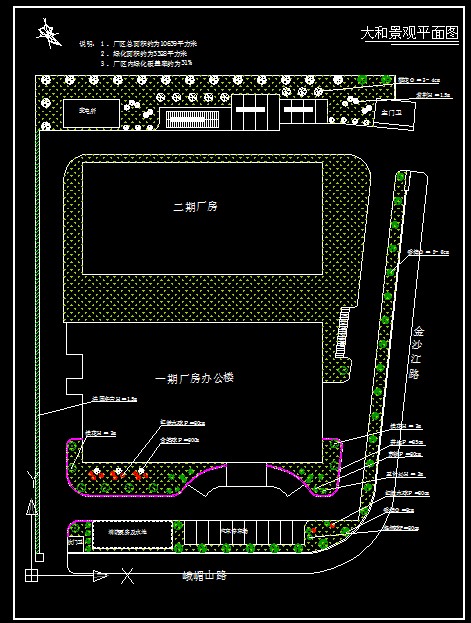 XS093-工业区厂房区规划绿化CAD平面图146套