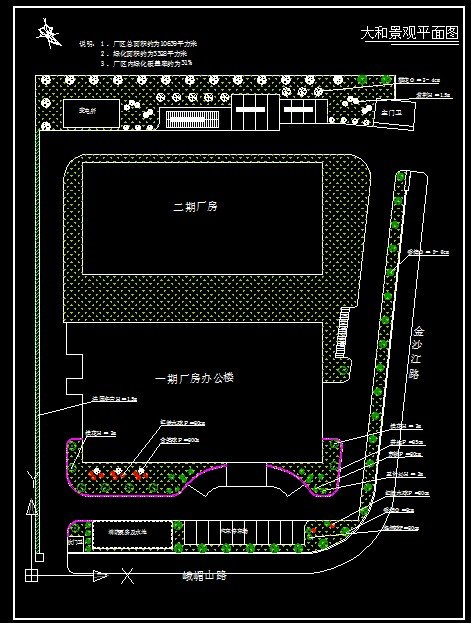 XS093-工业区厂房区规划绿化CAD平面图146套缩略图