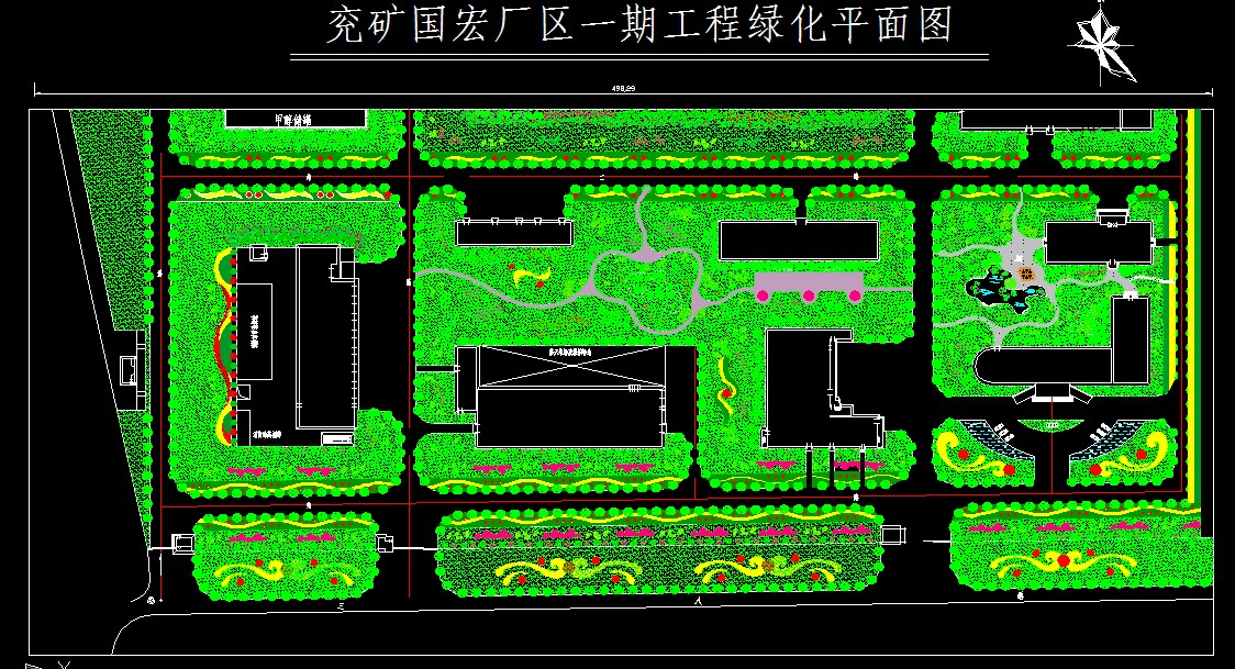 XS093-工业区厂房区规划绿化CAD平面图146套