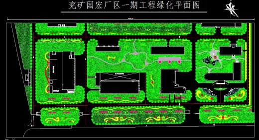 XS093-工业区厂房区规划绿化CAD平面图146套缩略图