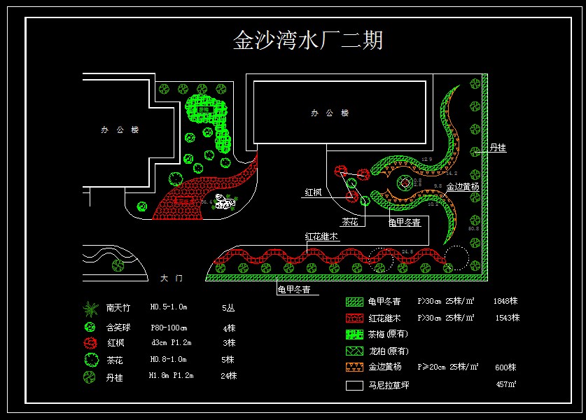 XS093-工业区厂房区规划绿化CAD平面图146套