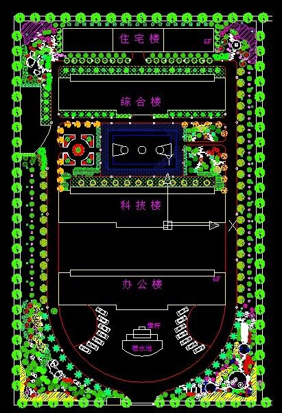 XS093-工业区厂房区规划绿化CAD平面图146套缩略图