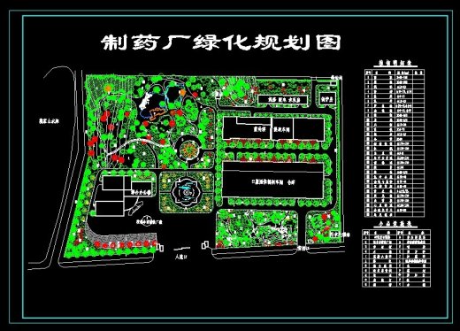 XS093-工业区厂房区规划绿化CAD平面图146套缩略图