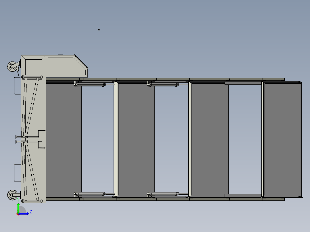 液压式光伏折叠升降机 左视图