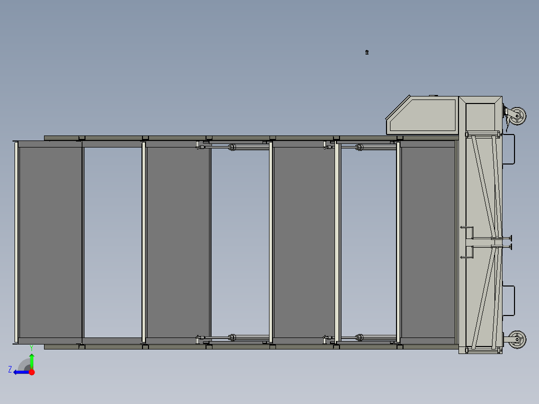 液压式光伏折叠升降机 右视图