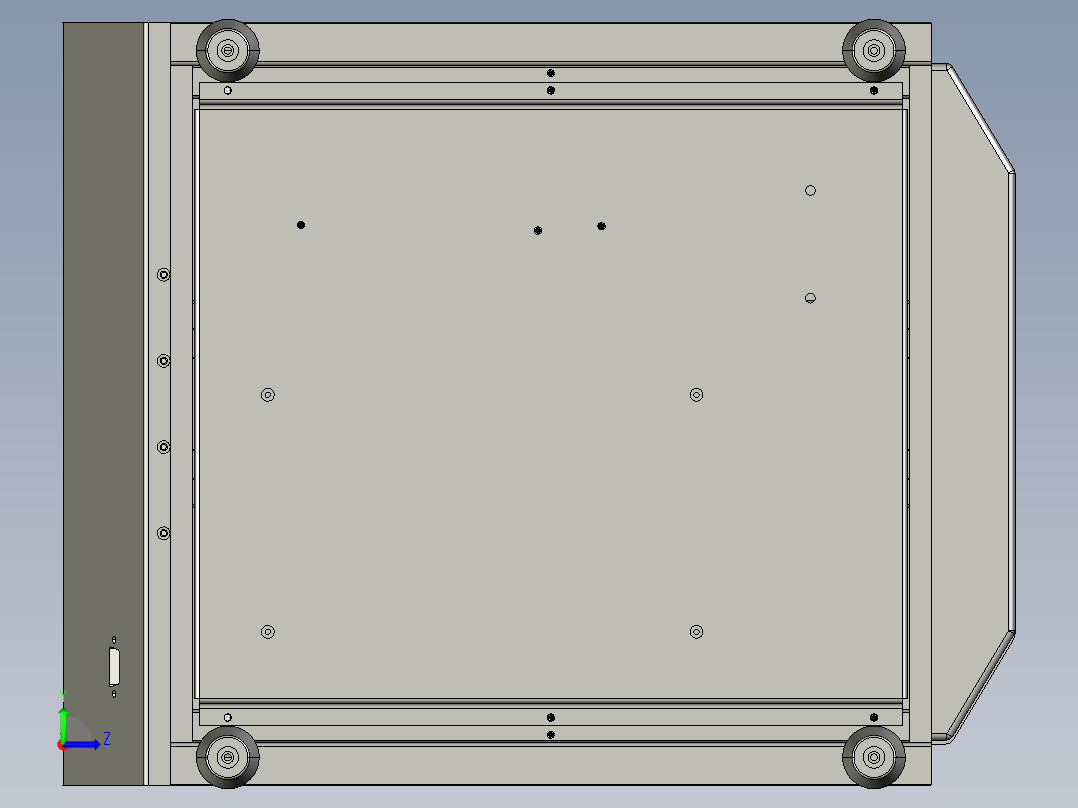 点胶机三轴结构平台（带工程） K964 非标自动化设备1机械13D图纸左视图