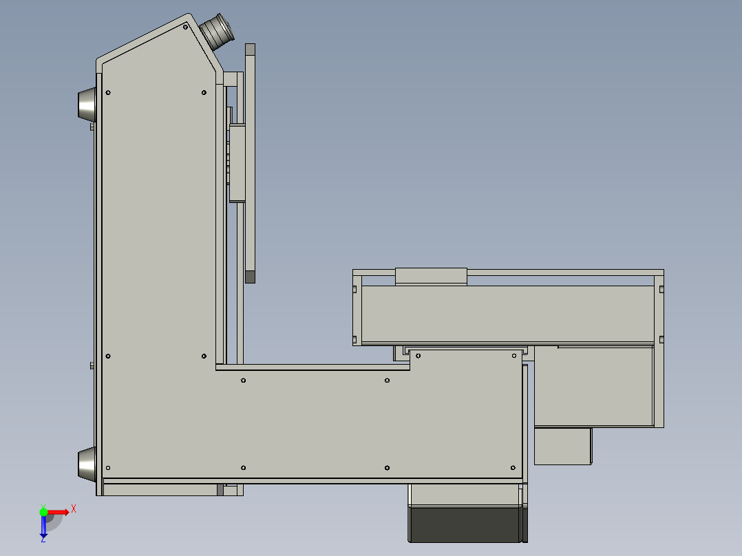 点胶机三轴结构平台（带工程） K964 非标自动化设备1机械13D图纸俯视图