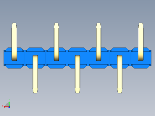 彩色公排针 100mil 2.54mm 系列-DS1022_blue_07p_100mil_Type_SMT_R1_rev1.0后视缩略图