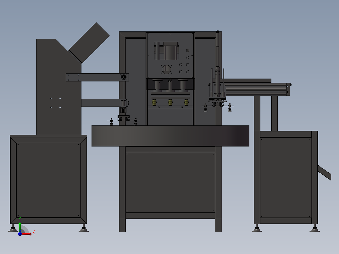 自动转盘高频吸塑包装机前视图