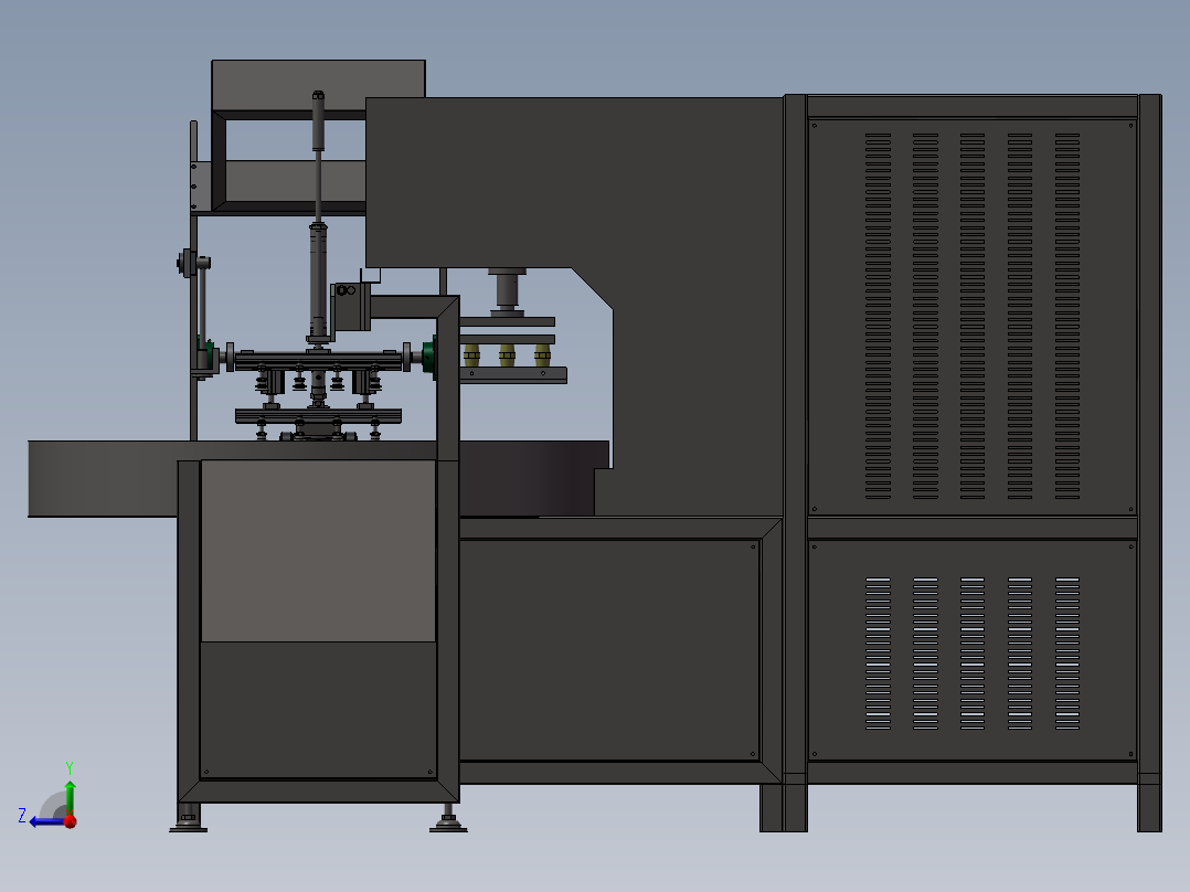 自动转盘高频吸塑包装机右视图