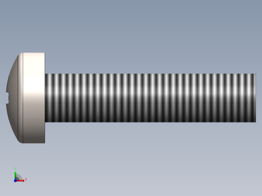 螺丝 M3 十字盘头-M3 x 13 Screw head.SLDPRT前视缩略图