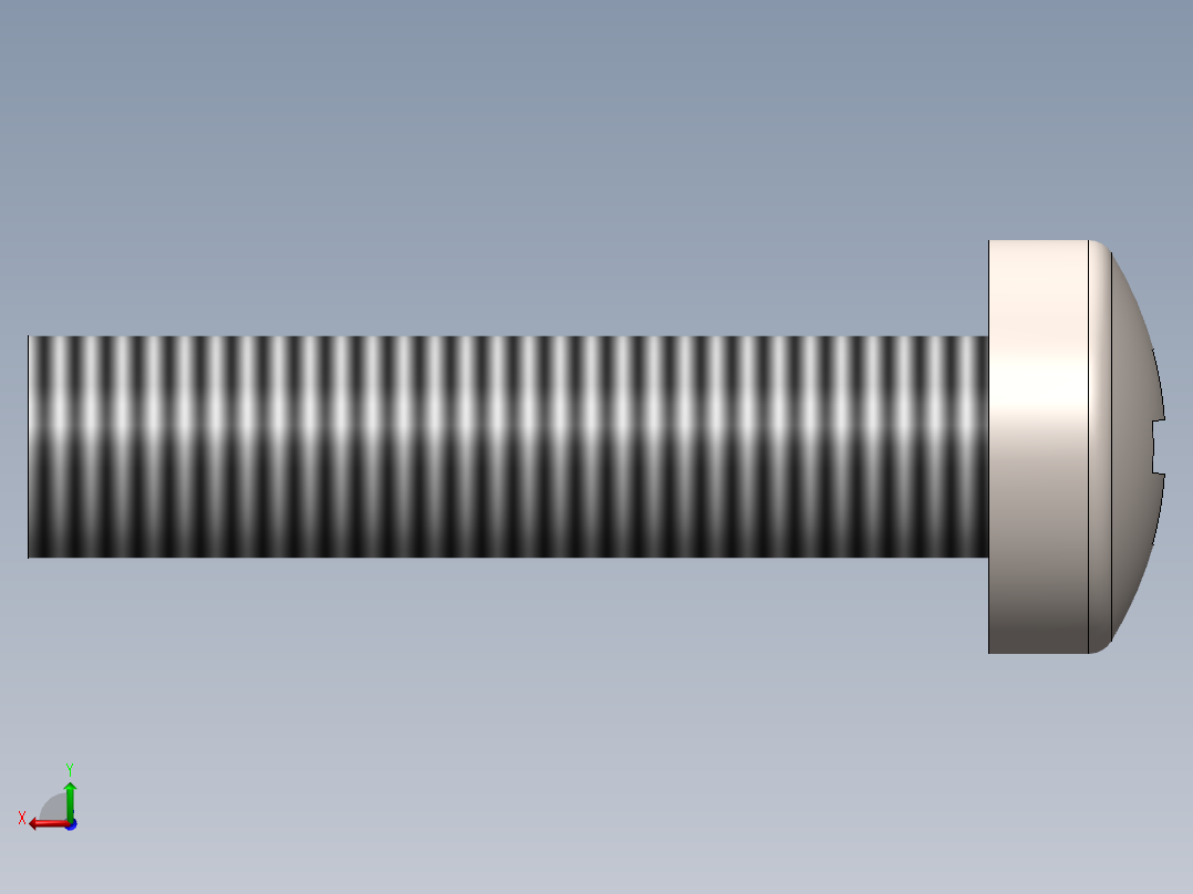 螺丝 M3 十字盘头-M3 x 13 Screw head.SLDPRT后视图