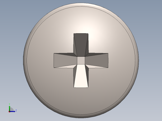 螺丝 M3 十字盘头-M3 x 13 Screw head.SLDPRT左视缩略图