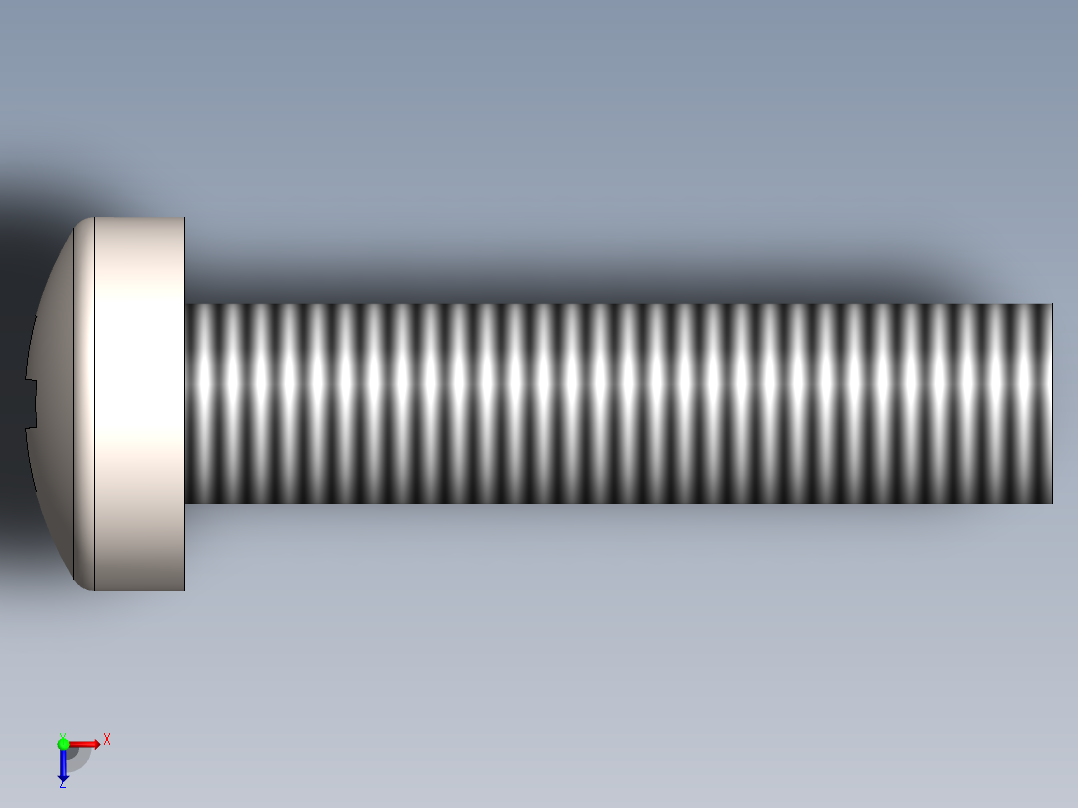 螺丝 M3 十字盘头-M3 x 13 Screw head.SLDPRT俯视图