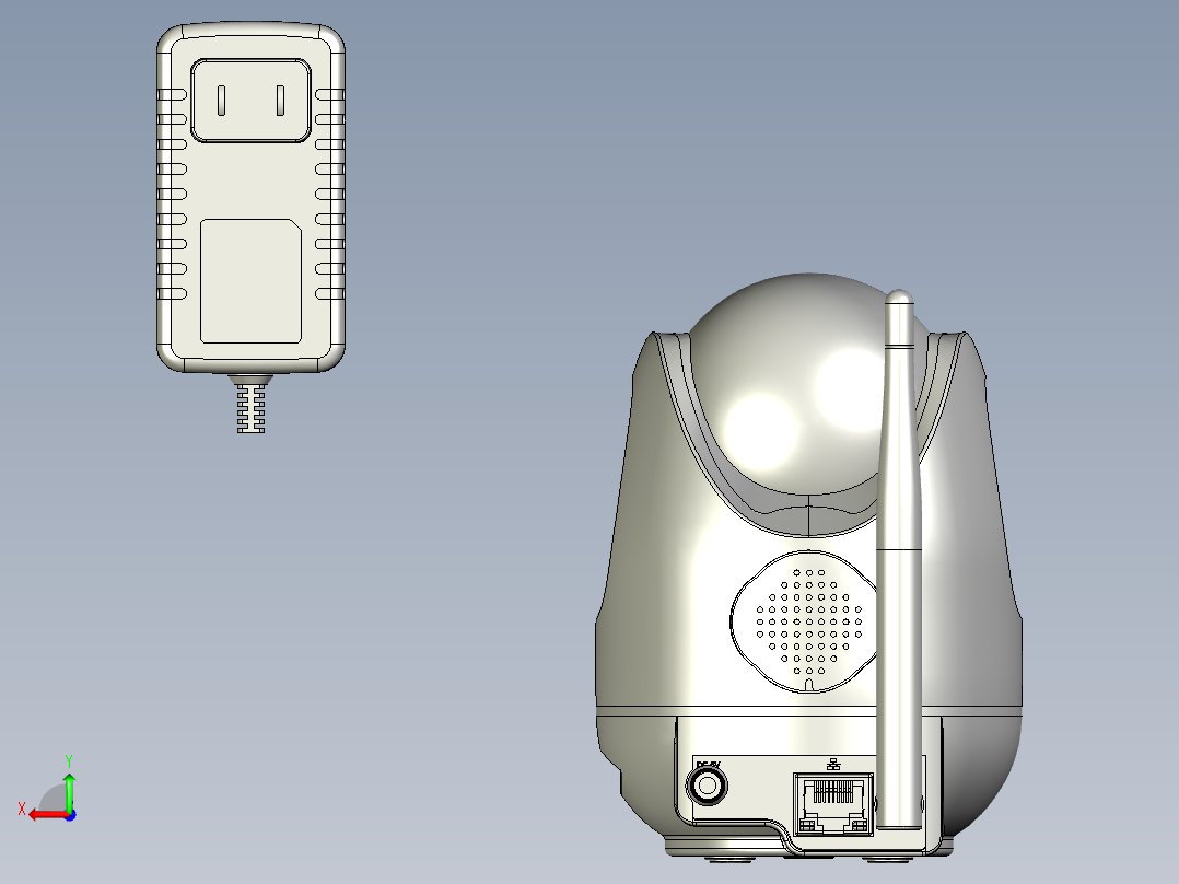 无线网络摄监控后视图