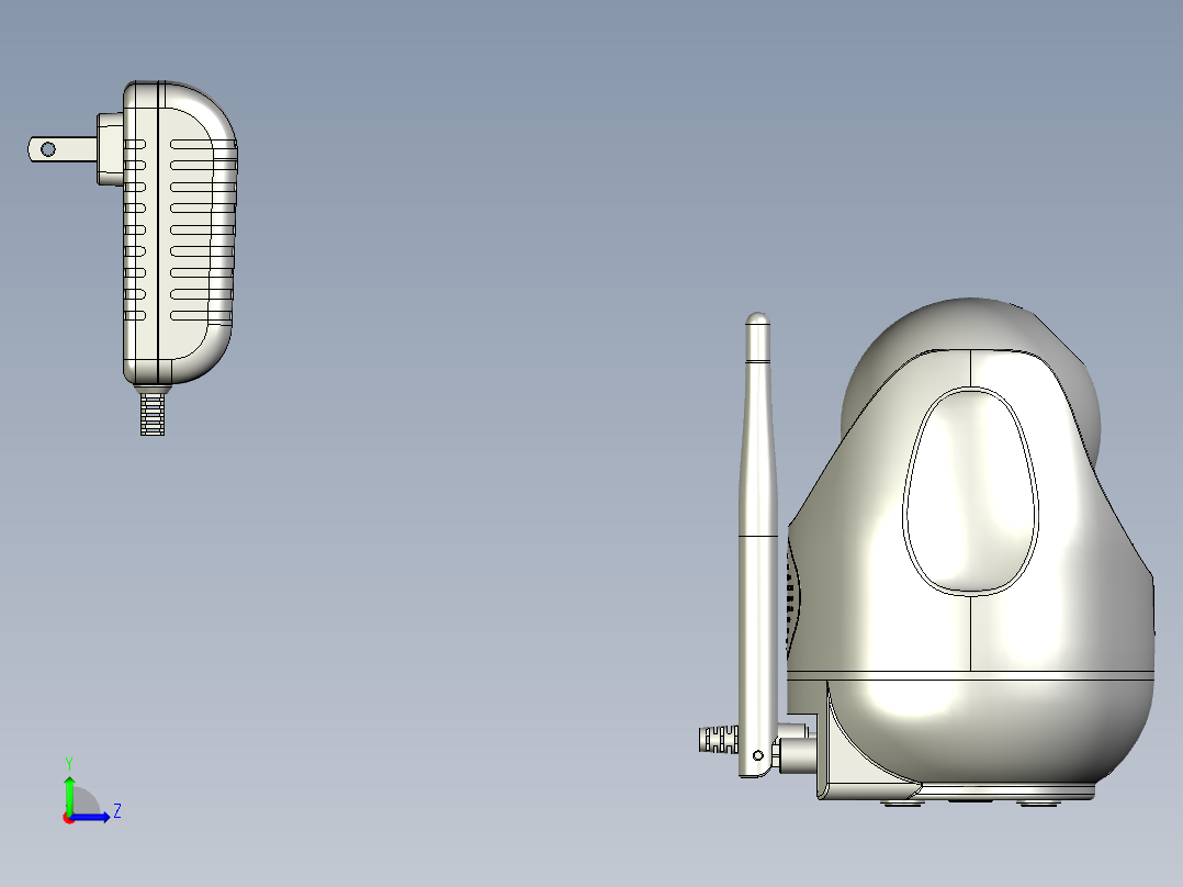 无线网络摄监控左视图