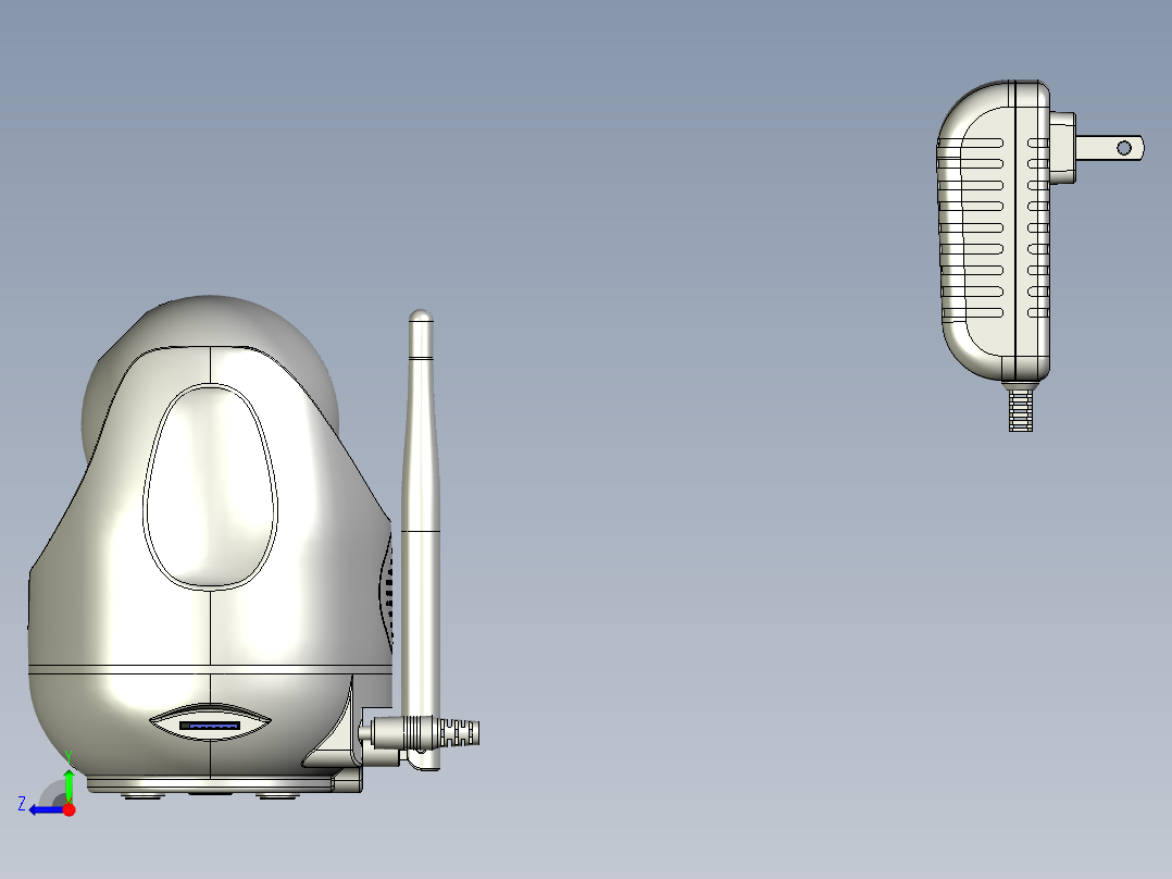 无线网络摄监控右视图