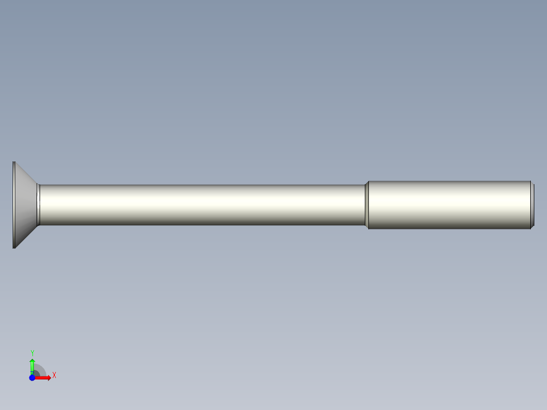 沉头螺钉-Screw_-M20-L216_70-36-25-45_-Cross_Countersunk.stp前视图