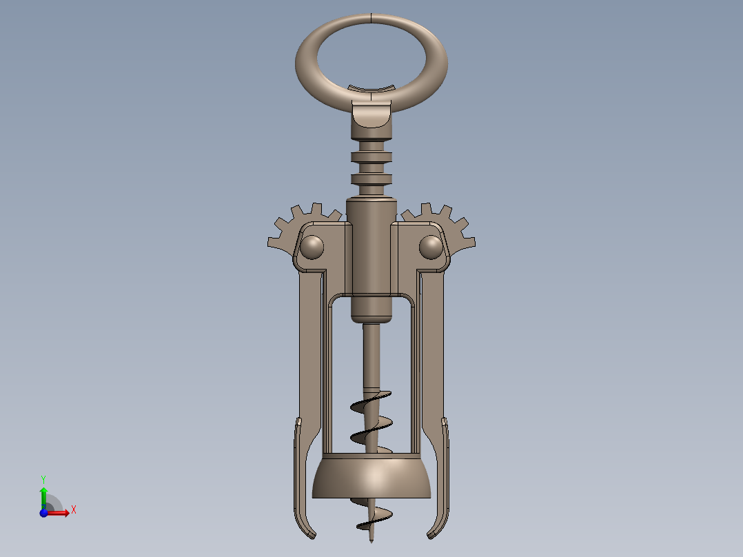 螺旋开瓶器4前视图