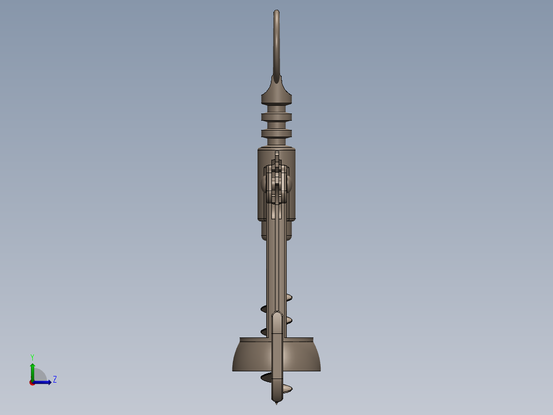 螺旋开瓶器4左视图