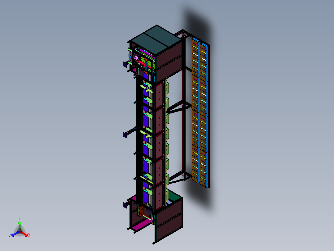 利用底部物料箱内部循环输送线