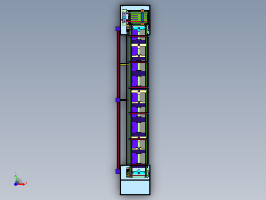 利用底部物料箱内部循环输送线前视缩略图