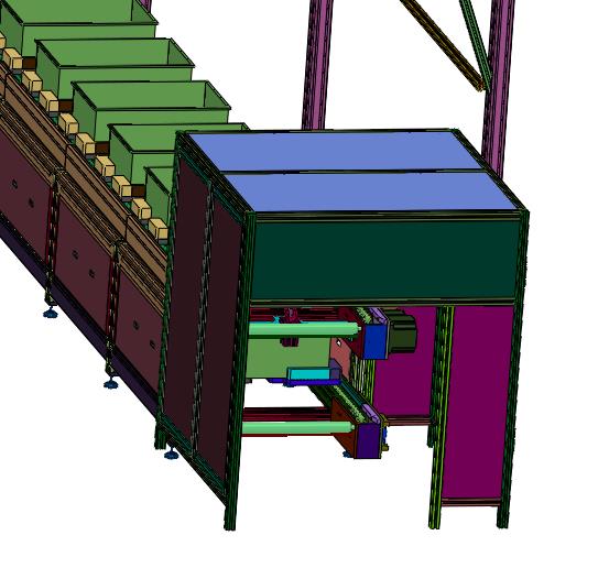 利用底部物料箱内部循环输送线