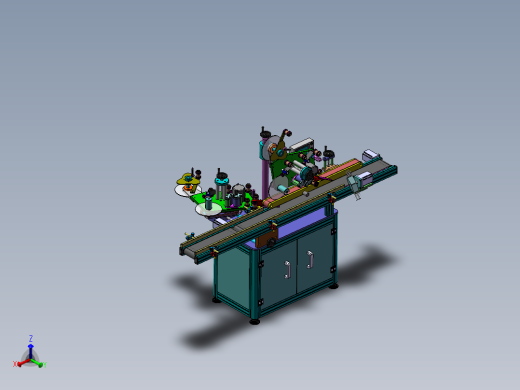 九十度转角贴标机总装