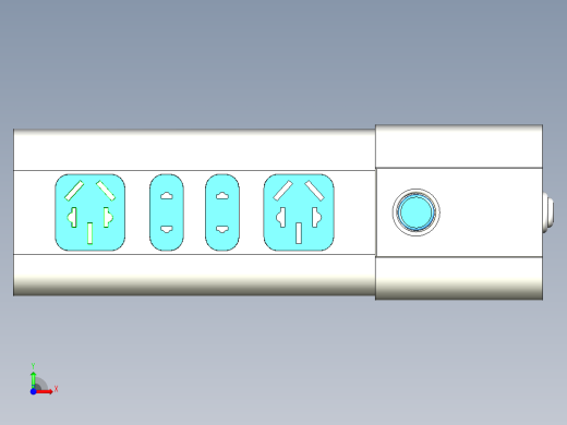 常见插线板 UG STP前视缩略图