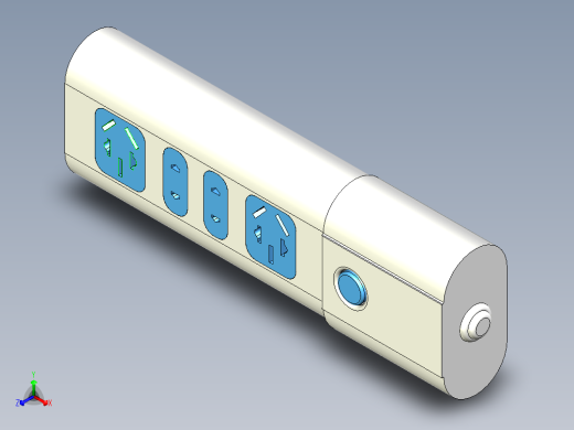 常见插线板 UG STP正等轴测缩略图