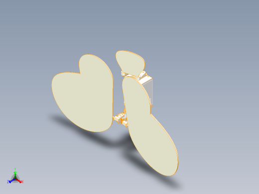 仿生机械蝴蝶设计模型三维装配