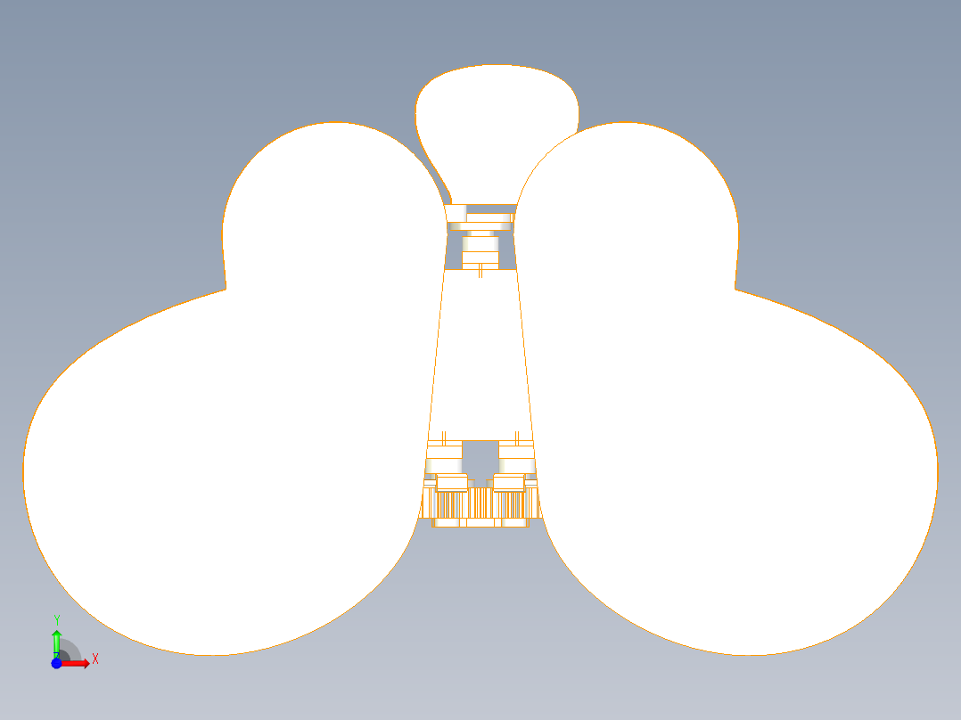 仿生机械蝴蝶设计模型三维装配前视图