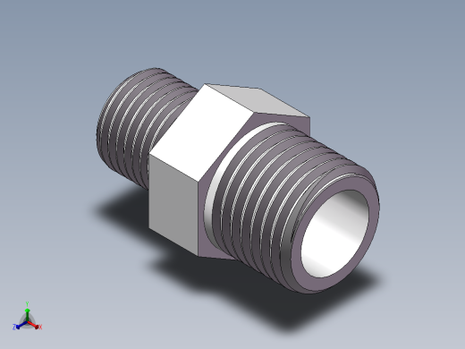 对丝-六角异径 DN10-DN8正等轴测缩略图