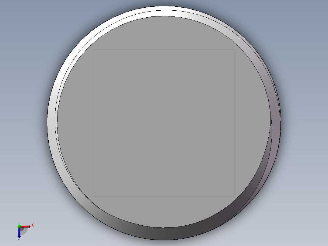 四角塞头 DN10俯视图