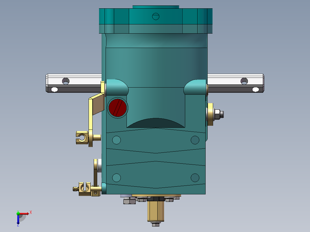 173微型耕耘机三维SW模型俯视图