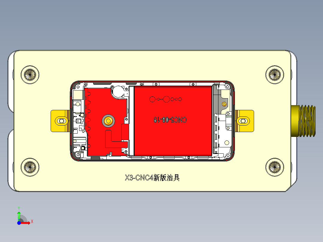 X3-笔记本CNC工装夹具三维模型CNC4-0923前视图