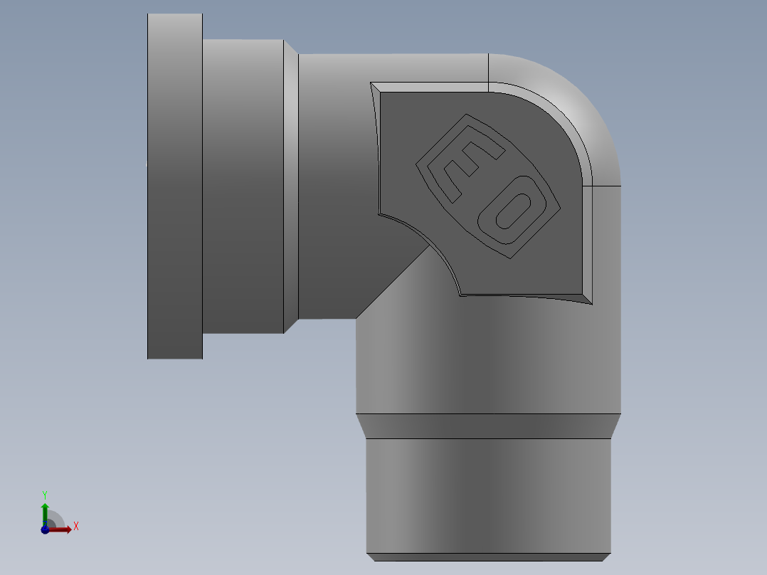 法兰接头、1DFL9-36-20前视图