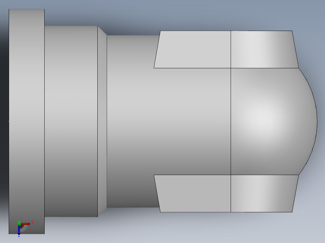 法兰接头、1DFL9-36-20俯视图